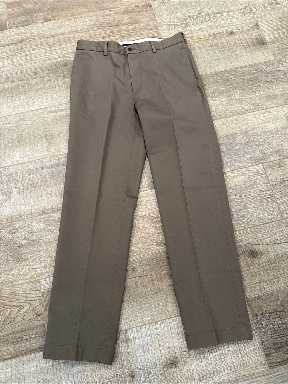 Brooks Brothers Men's Classic Straight-Leg Dress Pants - Brown size 34/32